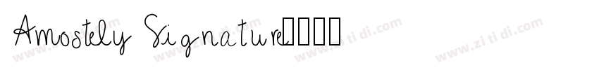 Amostely Signature字体转换